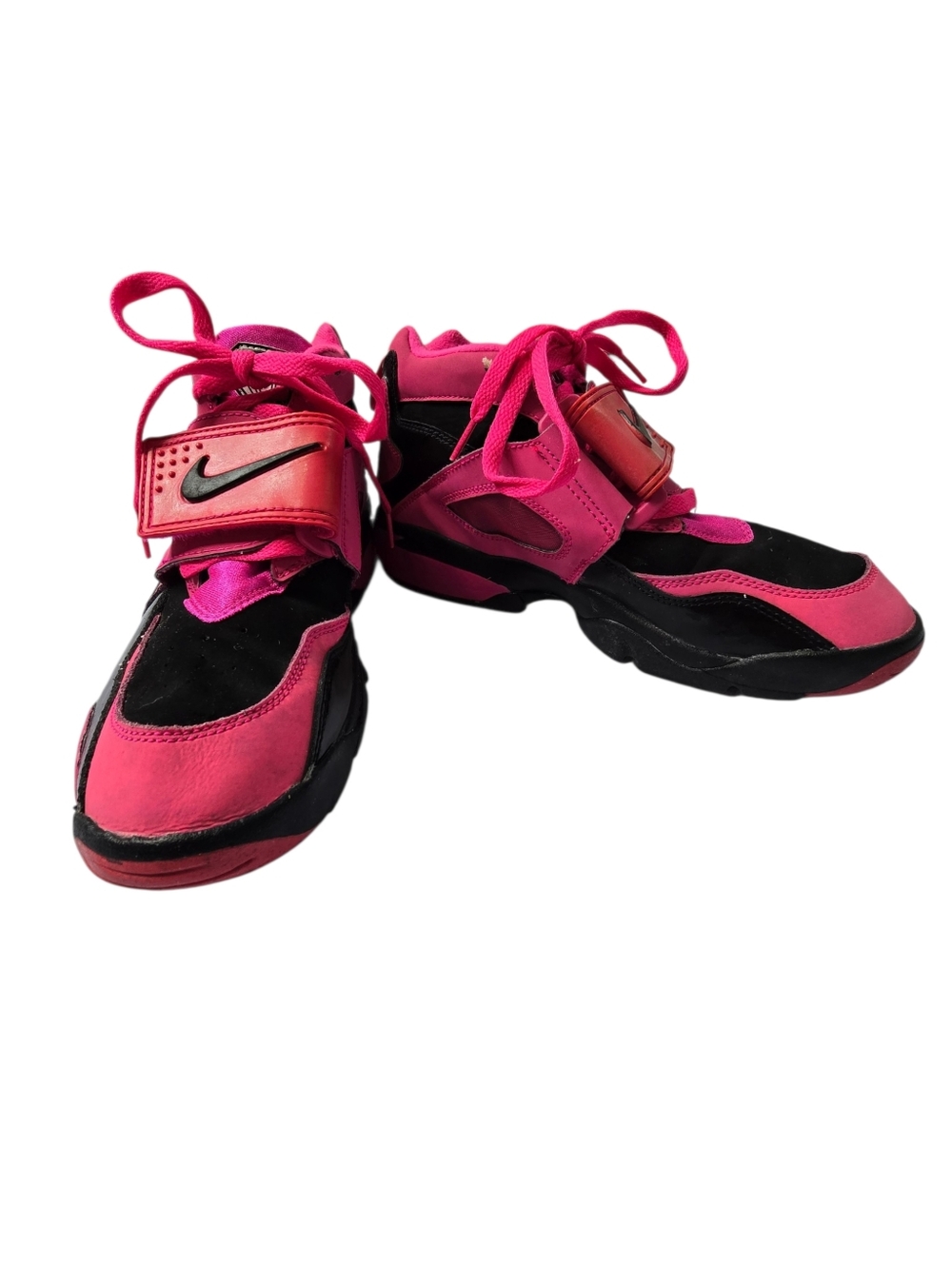 Pink and black Nike Air Diamond Turf sneakers